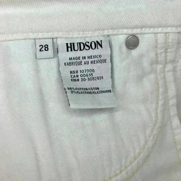 NWT Hudson white weekend step hem denim mini skirt SZ 28 - Picture 11 of 11
